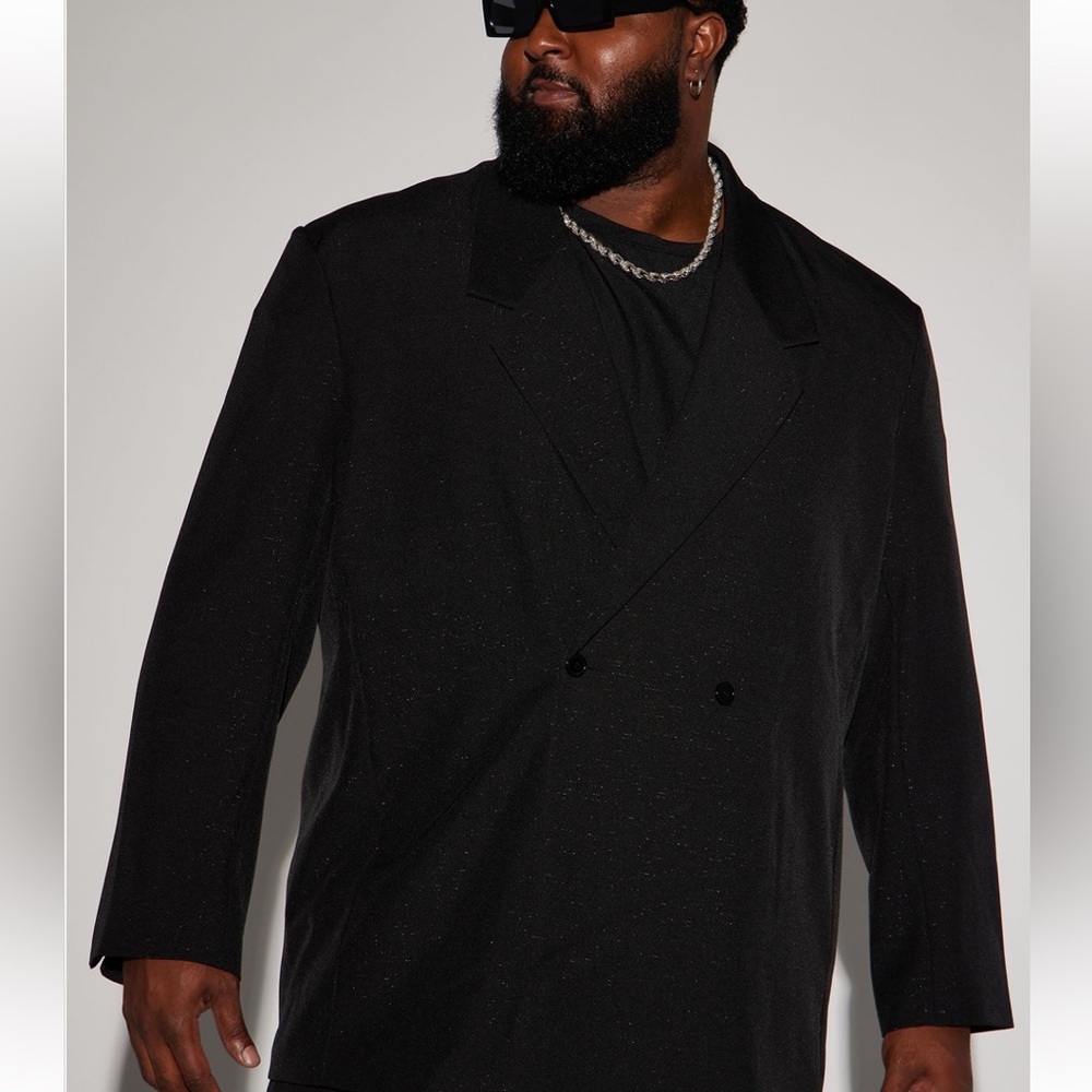 Fashion Nova Men's Universal Double Breasted Suit Jacket